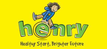 HENRY Programme logo Text reads: Henry - Healthy Start Bright Future