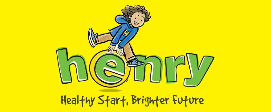 HENRY Programme logo Text reads: Henry - Healthy Start Bright Future