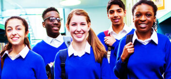 Image of school pupils smiling.